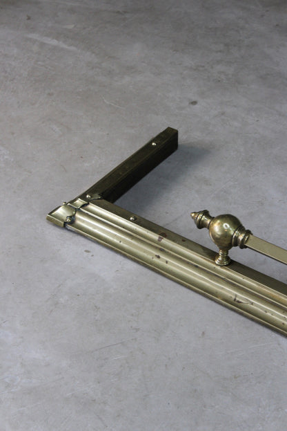 Victorian Style Brass Fire Fender - Kernow Furniture