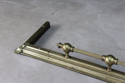 Victorian Style Brass Fire Fender - Kernow Furniture