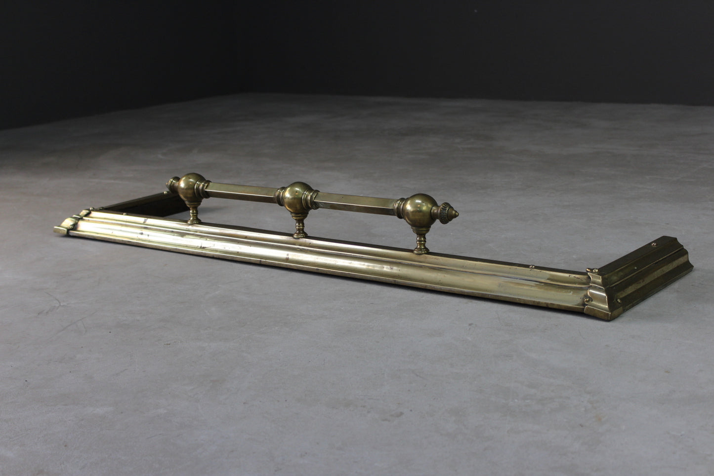 Victorian Style Brass Fire Fender - Kernow Furniture