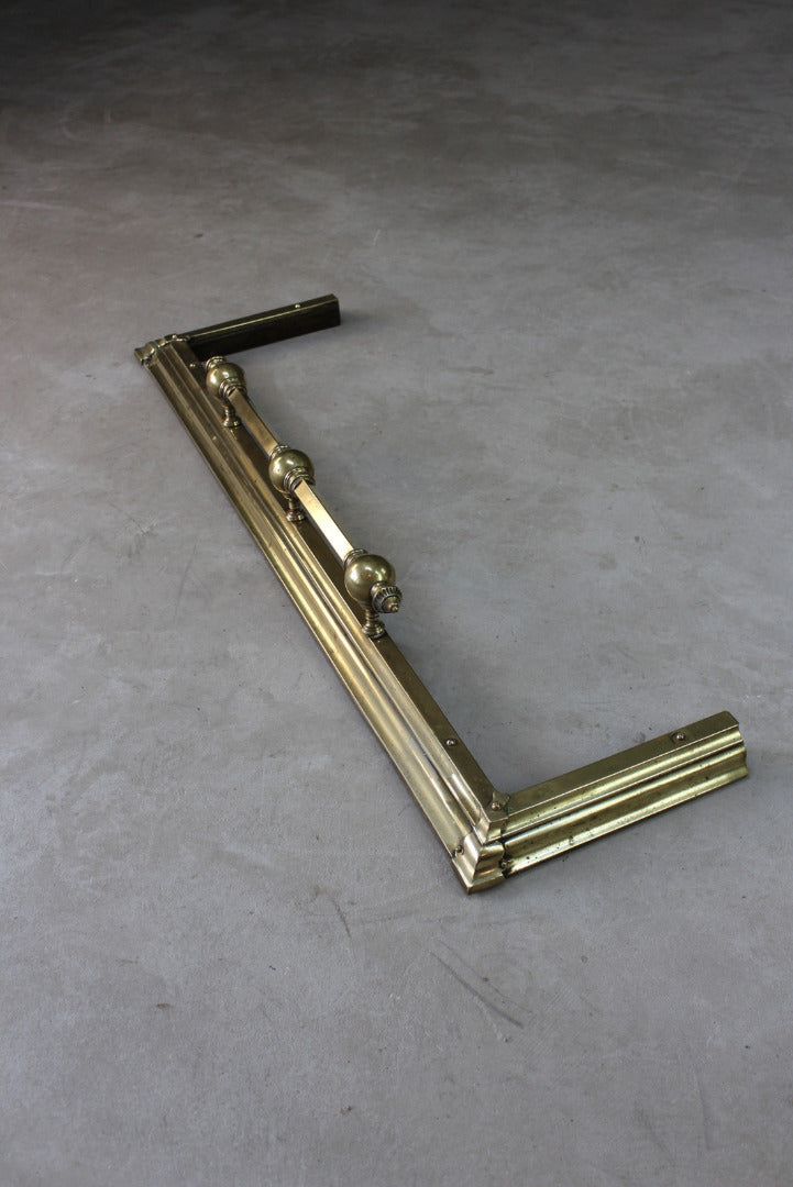 Victorian Style Brass Fire Fender - Kernow Furniture