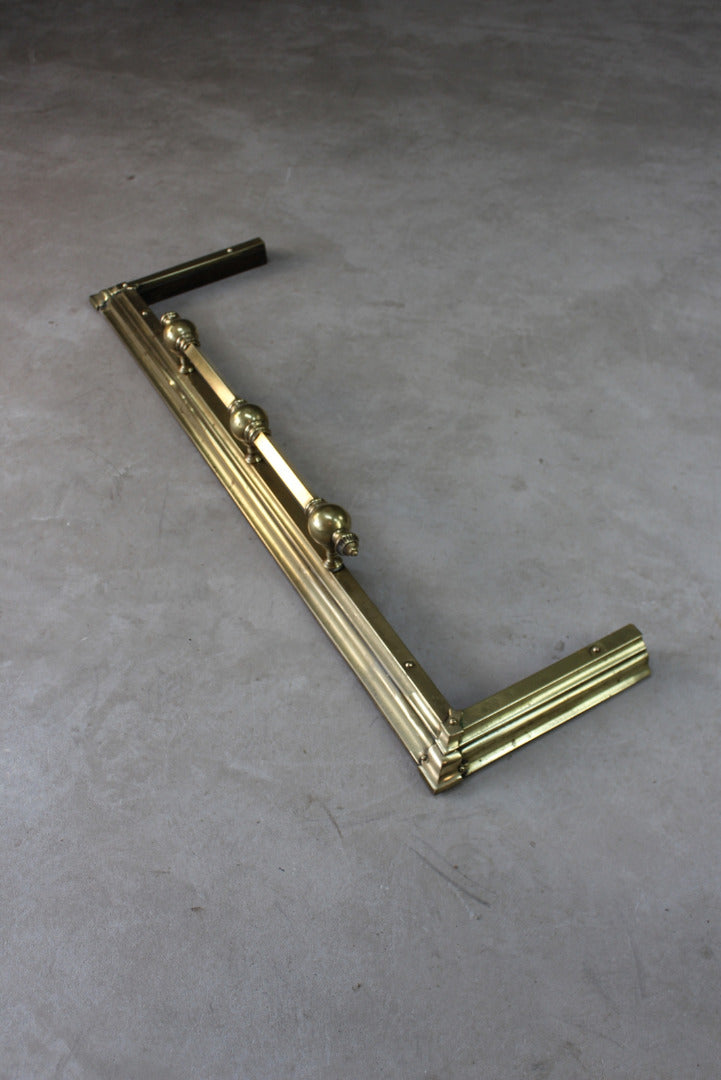 Victorian Style Brass Fire Fender - Kernow Furniture