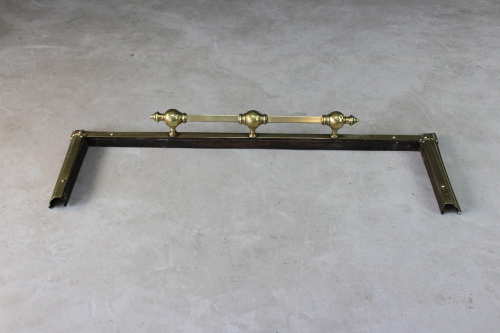 Victorian Style Brass Fire Fender - Kernow Furniture