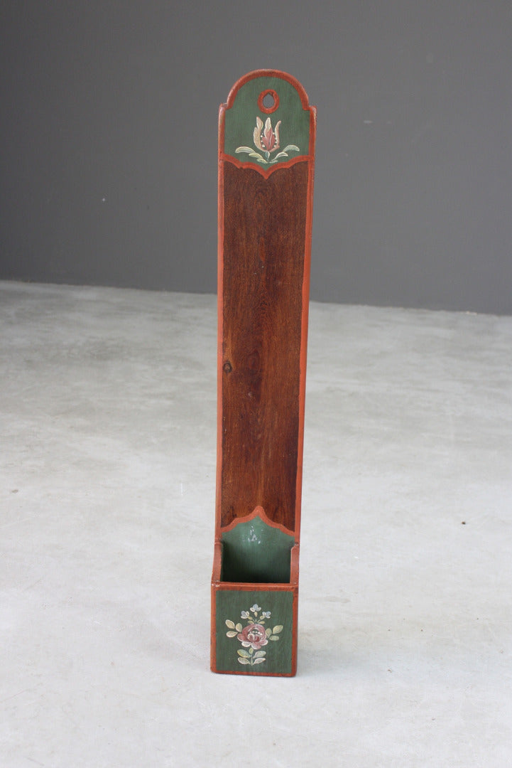 Scandinavian Painted Folk Style Candle Box - Kernow Furniture