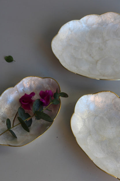 3 Capiz Shell Dishes - Kernow Furniture