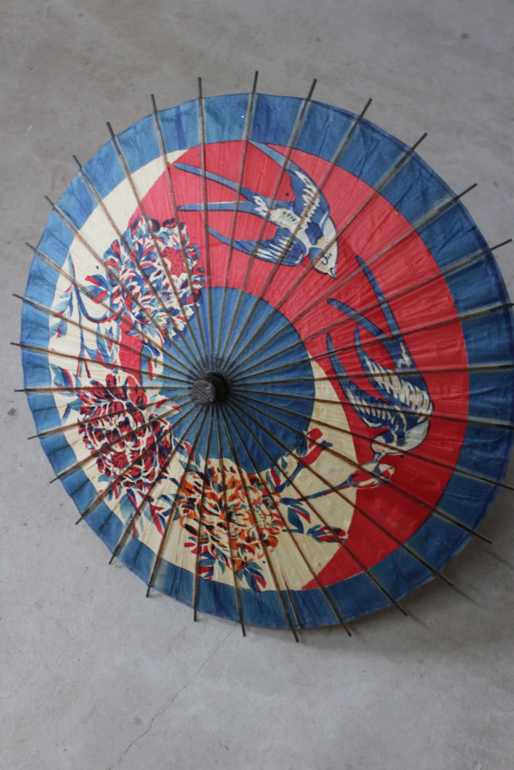 Vintage Oriental Paper Parasol - Kernow Furniture