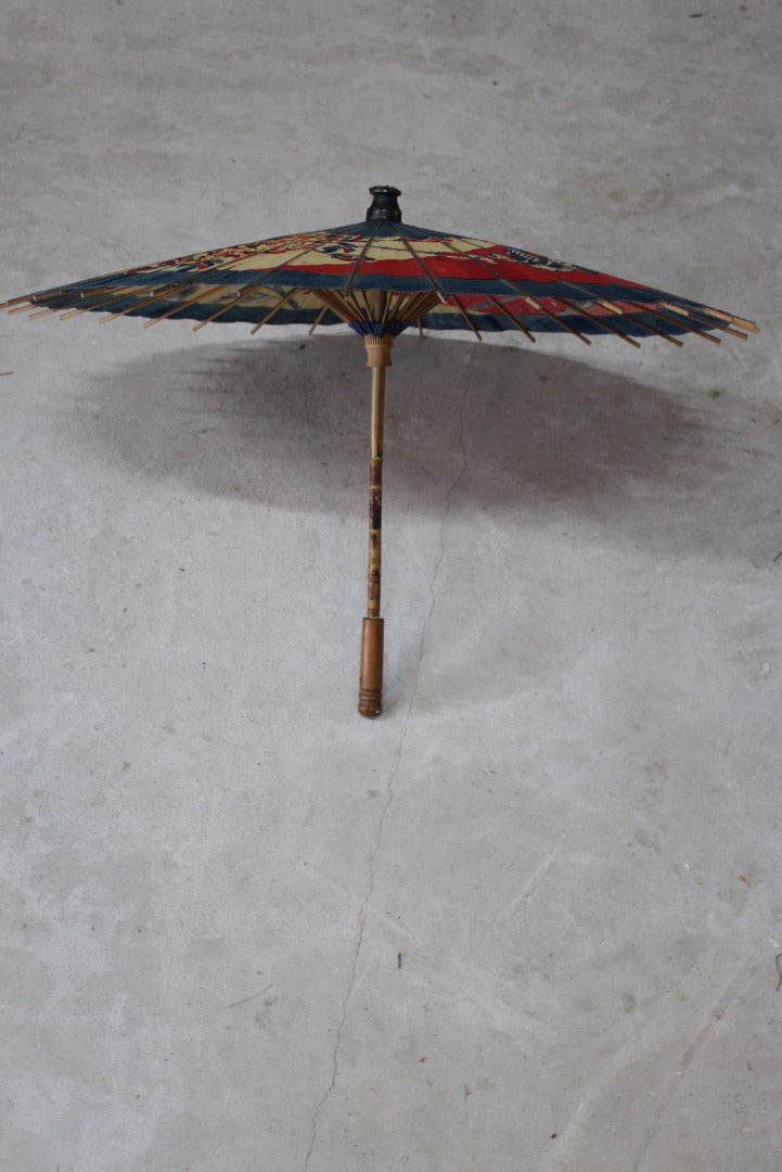 Vintage Oriental Paper Parasol - Kernow Furniture