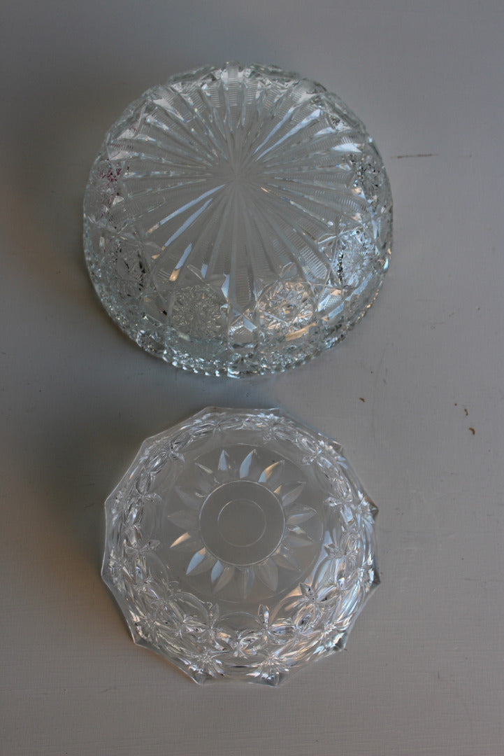 Pair Vintage Glass Bowls - Kernow Furniture