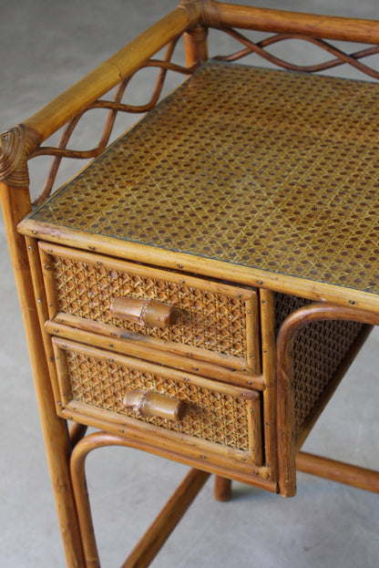 Vintage Bamboo Dressing Table - Kernow Furniture