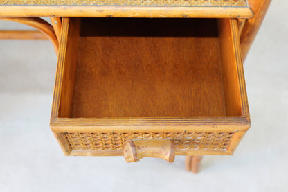 Vintage Bamboo Dressing Table - Kernow Furniture