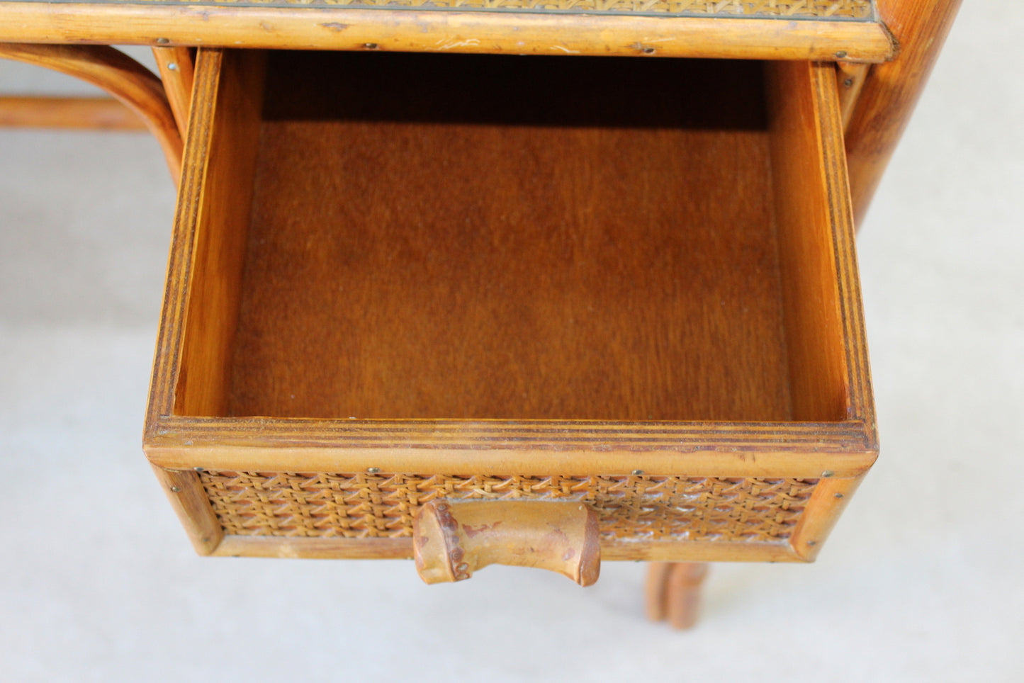 Vintage Bamboo Dressing Table - Kernow Furniture