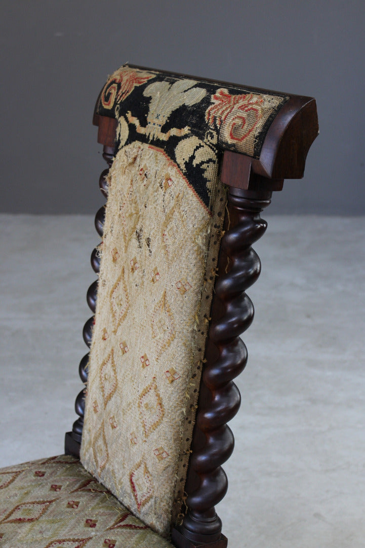 Victorian Rosewood Prayer Chair - Kernow Furniture