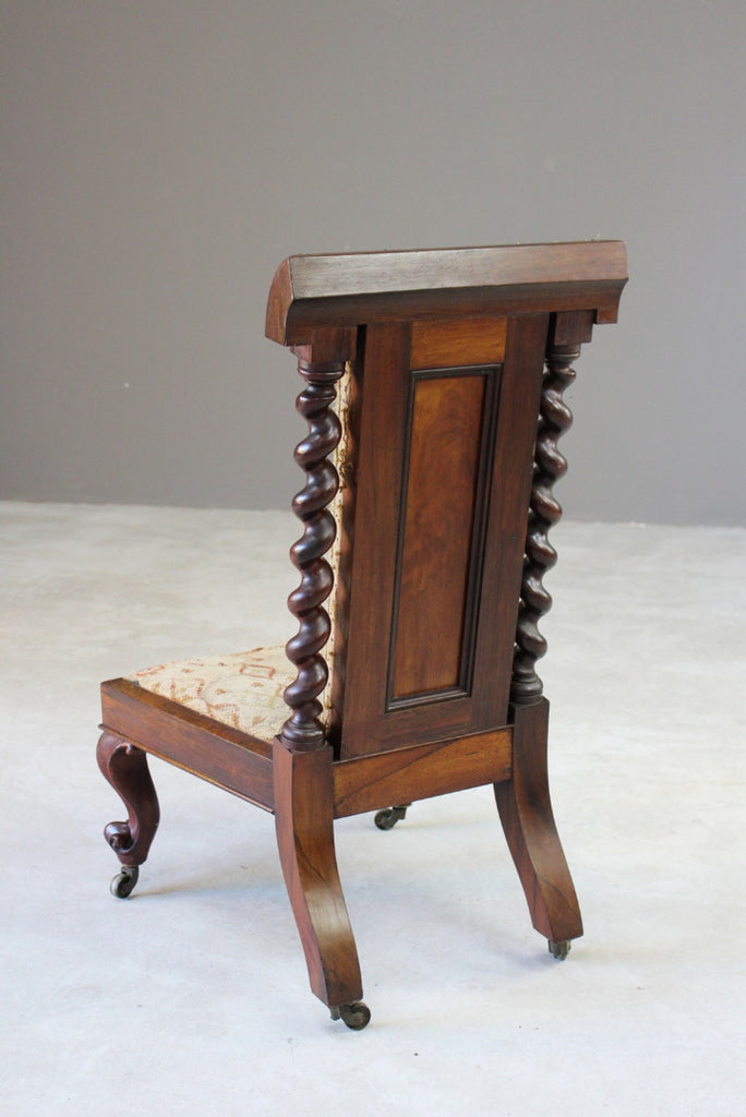 Victorian Rosewood Prayer Chair - Kernow Furniture