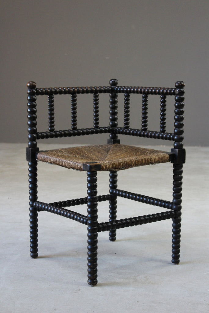 Arts & Crafts Bobbin Turned Corner Chair - Kernow Furniture
