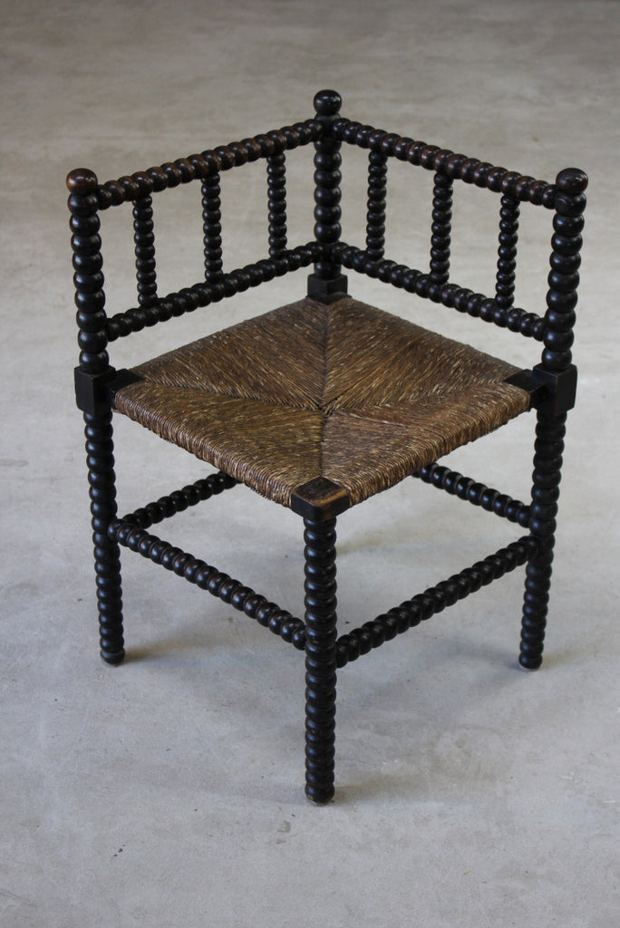 Arts & Crafts Bobbin Turned Corner Chair - Kernow Furniture