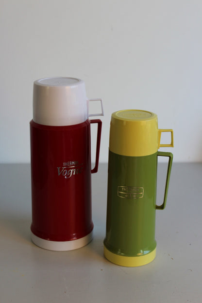 Pair Retro Thermos Flasks - Kernow Furniture