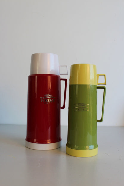 Pair Retro Thermos Flasks - Kernow Furniture