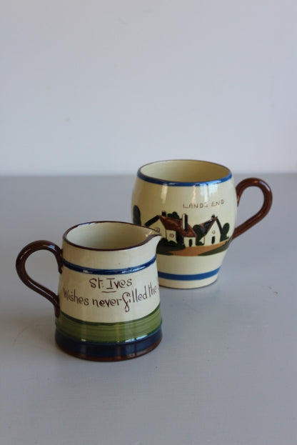 Devon Torquayware Motto Jug & Cup - Kernow Furniture