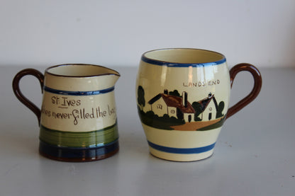 Devon Torquayware Motto Jug & Cup - Kernow Furniture