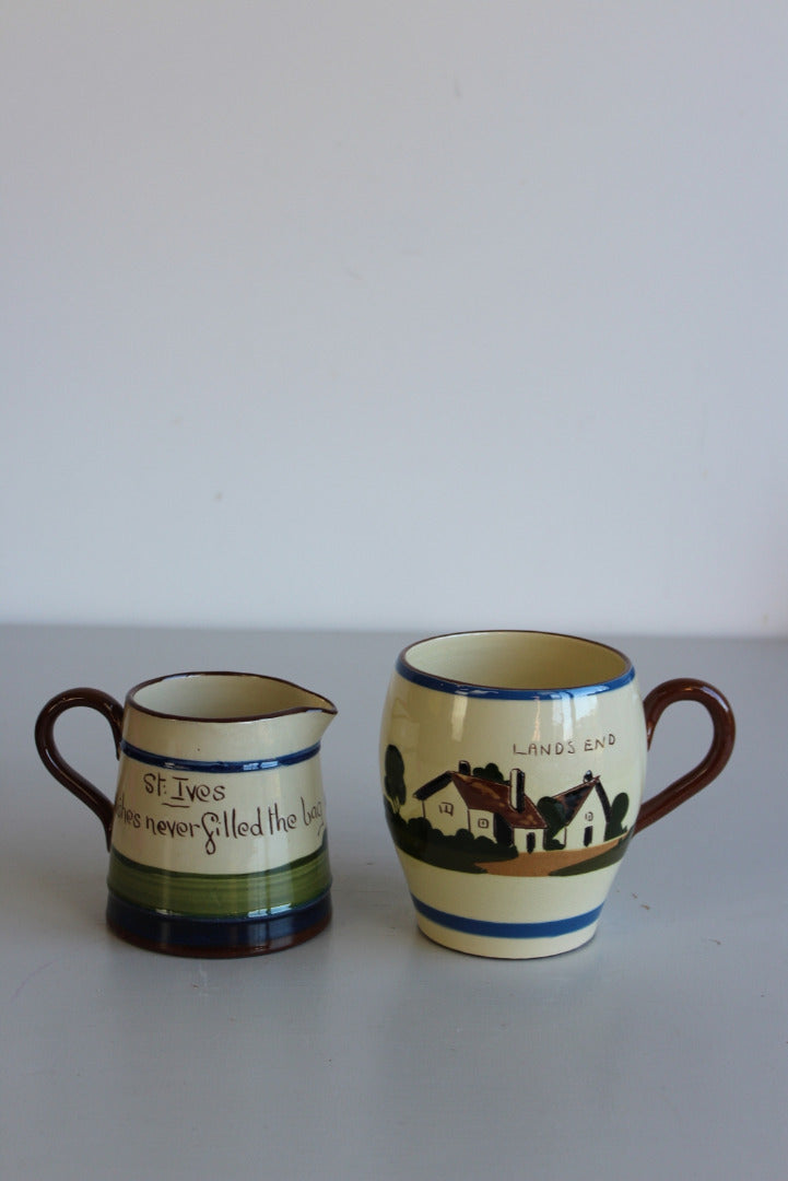 Devon Torquayware Motto Jug & Cup - Kernow Furniture