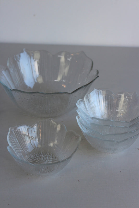Vintage Glass Dessert Set - Kernow Furniture