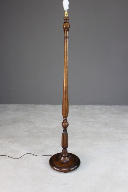 Traditional Wooden Standard Lamp - Kernow Furniture