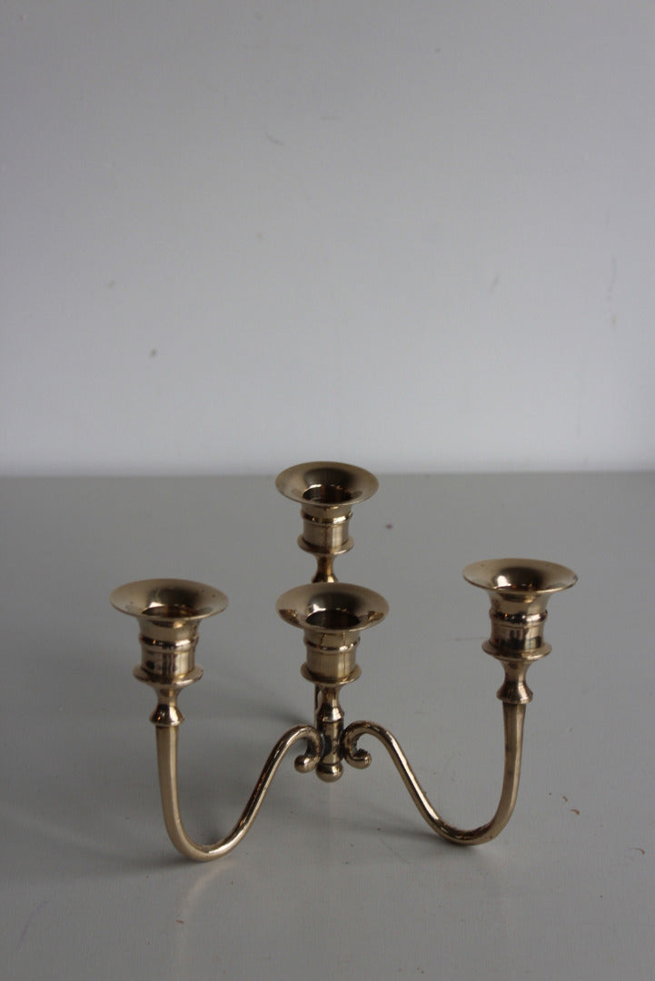 Brass 4 Candle Holder Centrepiece - Kernow Furniture