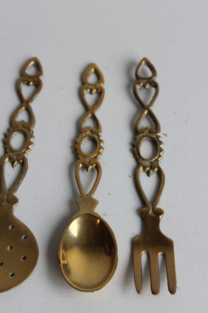 Brass Love Spoon & Fork - Kernow Furniture