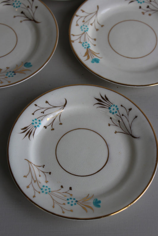 Vintage Hand Painted China Tea Plates - Kernow Furniture