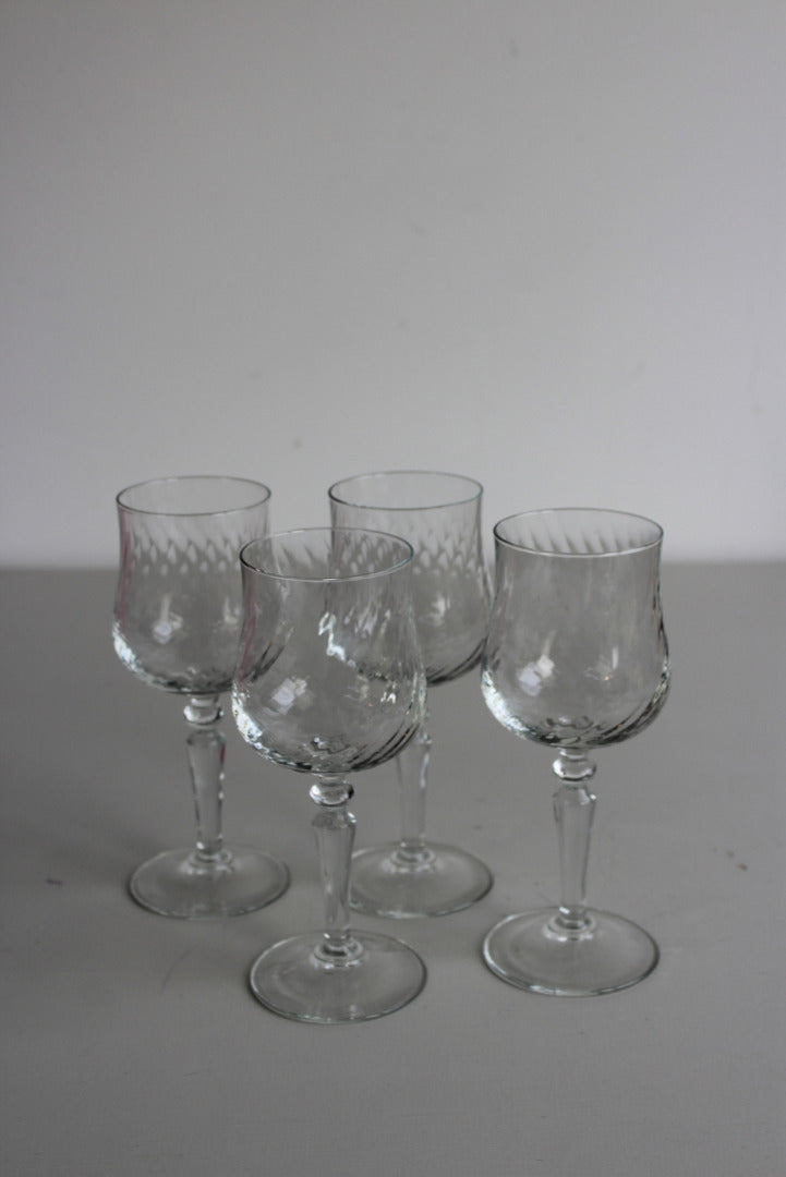 4 Vintage French Wine Glasses - Kernow Furniture