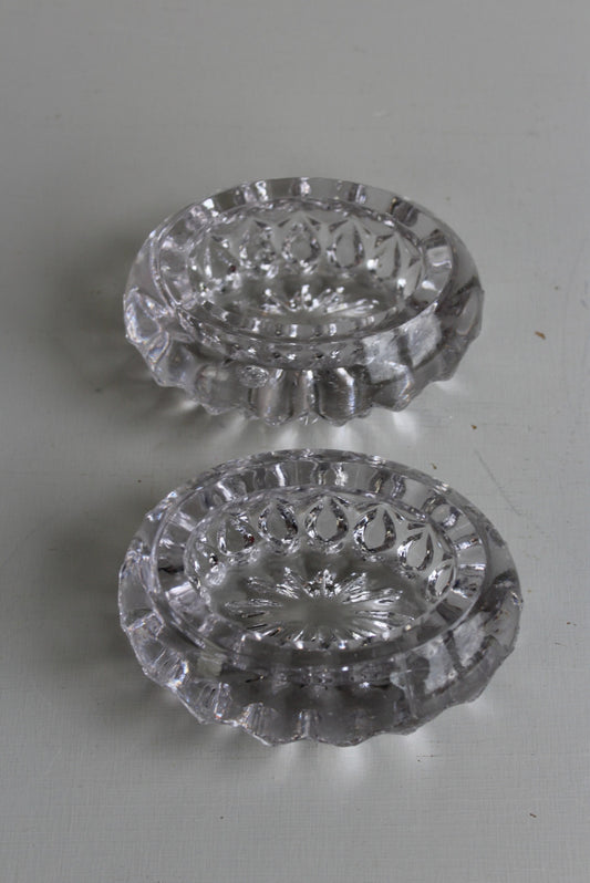 Pair Chunky Glass Dishes - Kernow Furniture