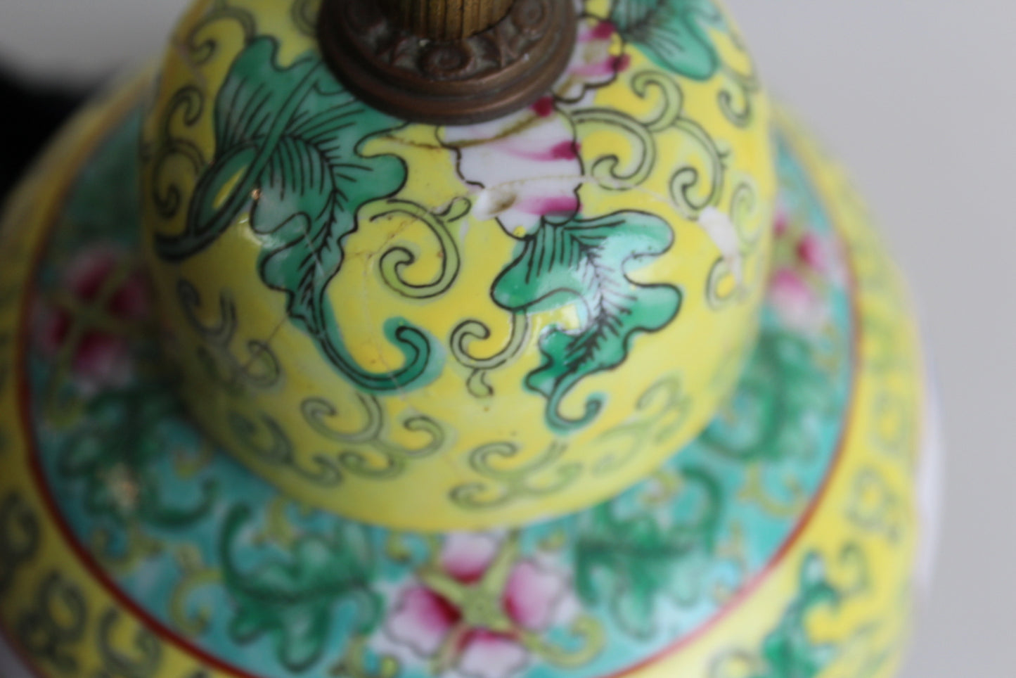 Oriental Yellow Table Lamp - Kernow Furniture