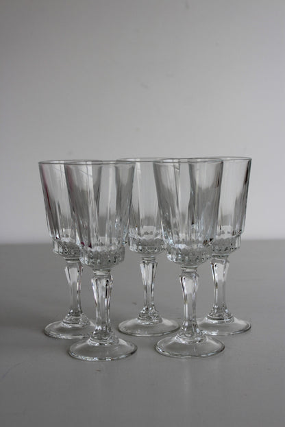 5 Vintage Champagne Flutes - Kernow Furniture