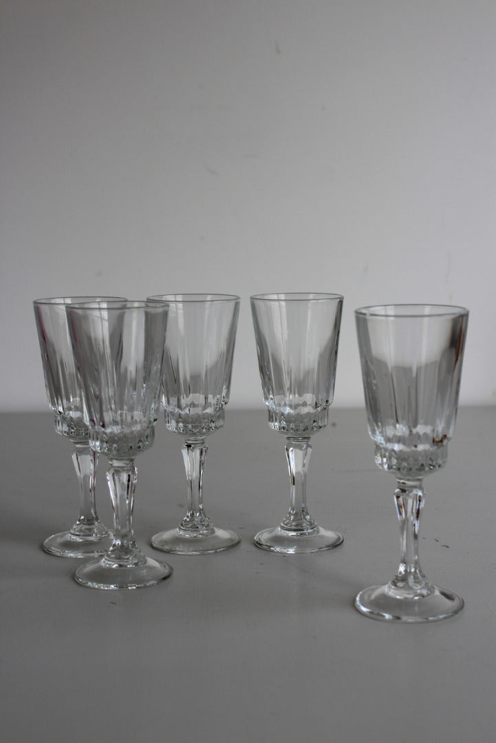 5 Vintage Champagne Flutes - Kernow Furniture