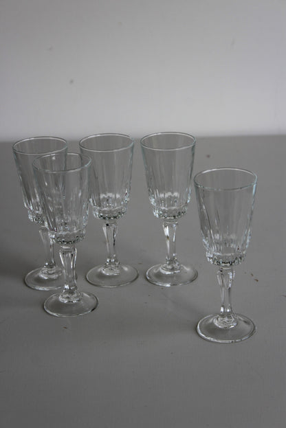 5 Vintage Champagne Flutes - Kernow Furniture