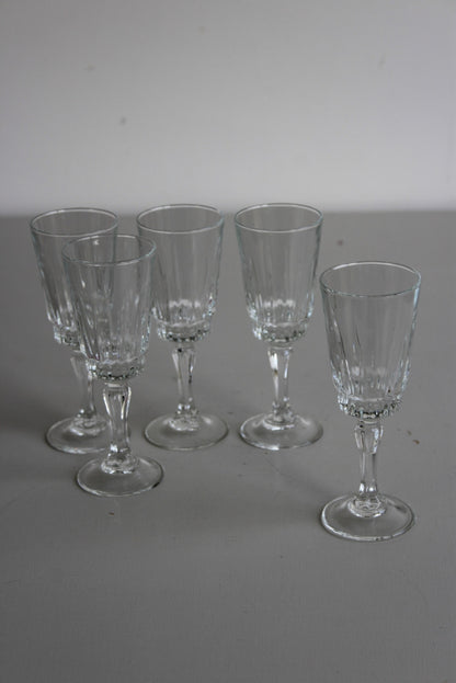 5 Vintage Champagne Flutes - Kernow Furniture