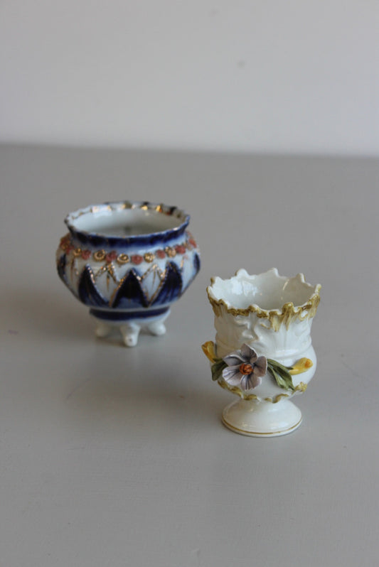 Basano Small Posy Vase & Cauldron Shape Cup - Kernow Furniture