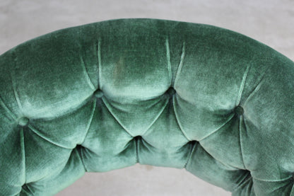 Victorian Upholstered Green Tub Chair - Kernow Furniture