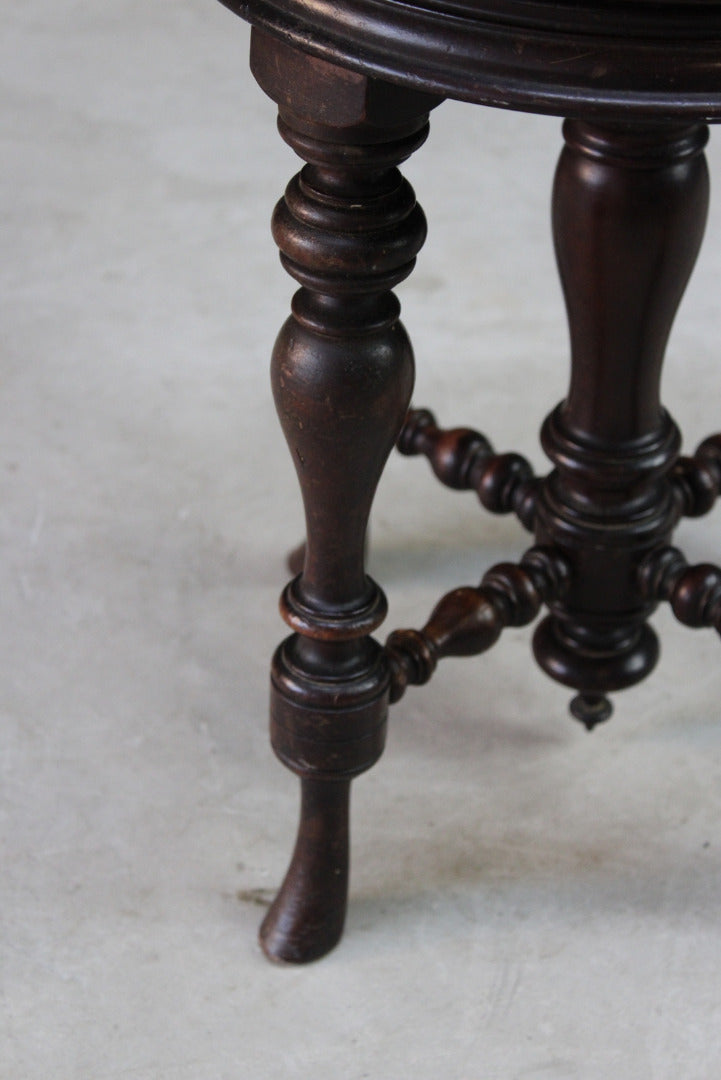 Antique Victorian Piano Stool - Kernow Furniture