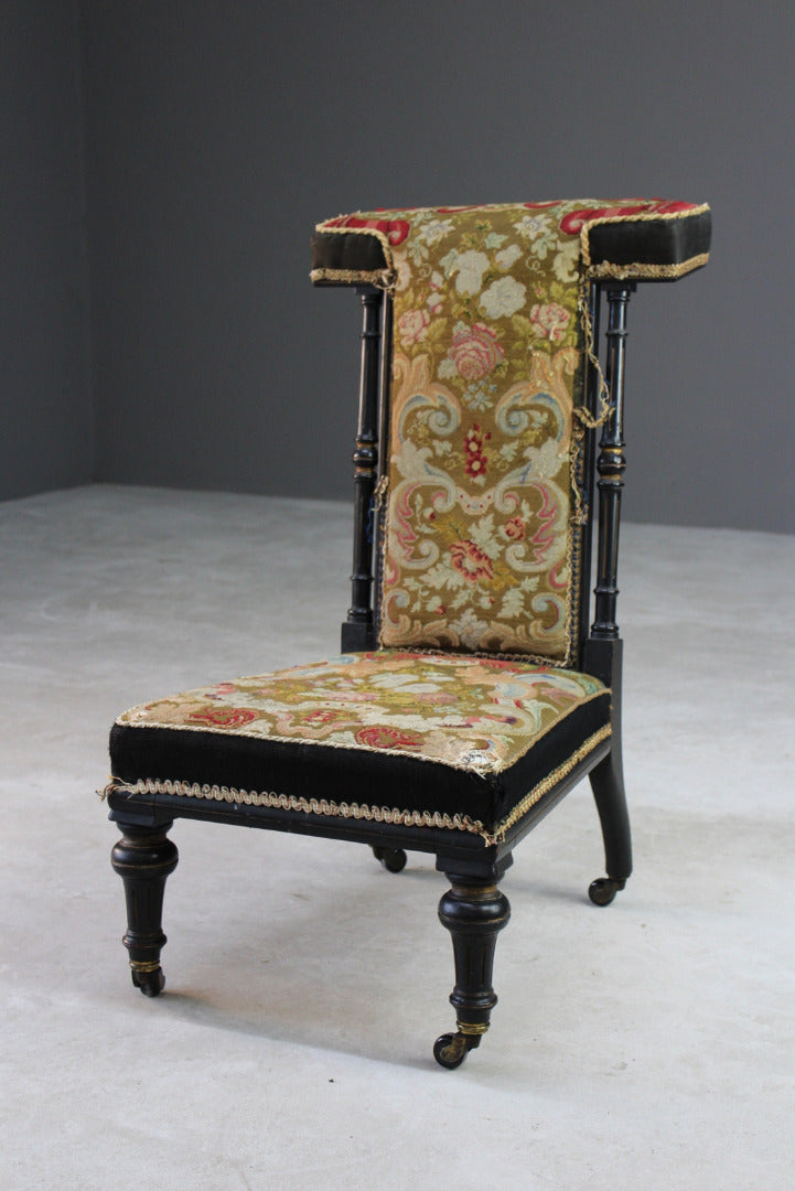 Antique Tapestry Prayer Chair - Kernow Furniture