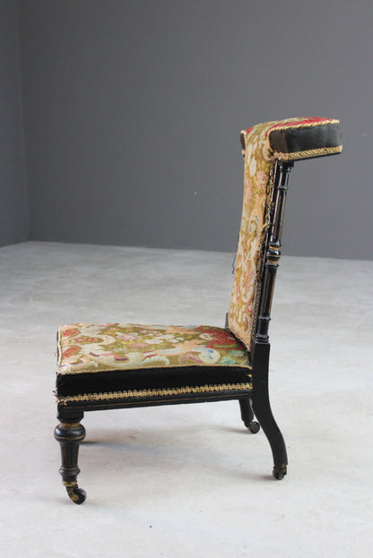 Antique Tapestry Prayer Chair - Kernow Furniture