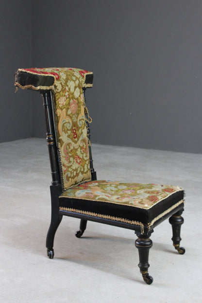 Antique Tapestry Prayer Chair - Kernow Furniture