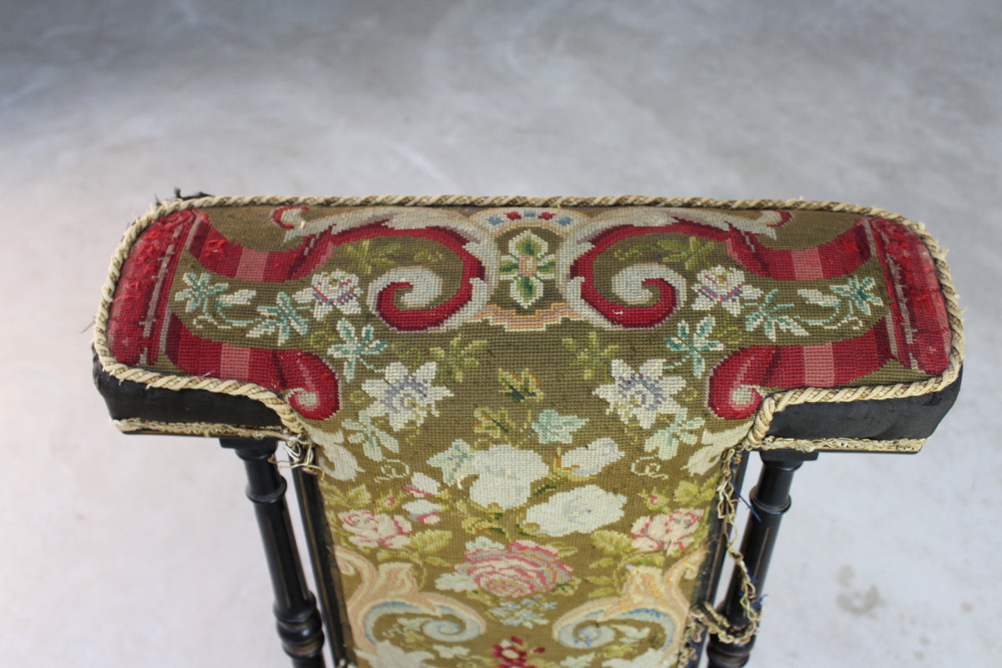 Antique Tapestry Prayer Chair - Kernow Furniture