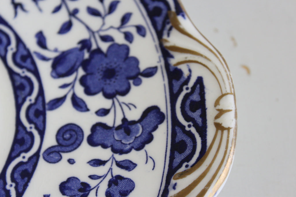 Royal Doulton Blue & White Floral Serving Plate - Kernow Furniture