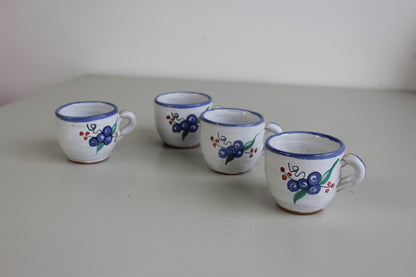 4 Pottery Cups - Kernow Furniture