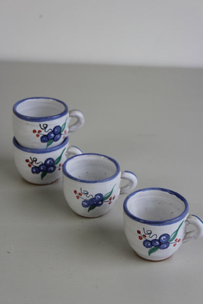 4 Pottery Cups - Kernow Furniture