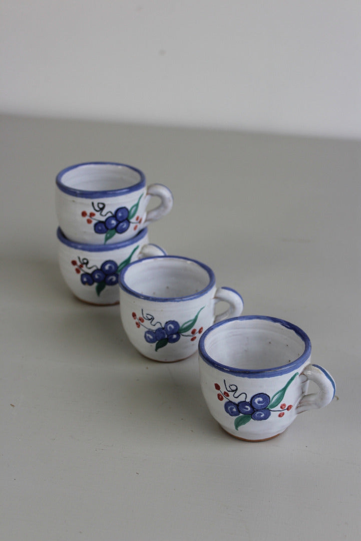 4 Pottery Cups - Kernow Furniture