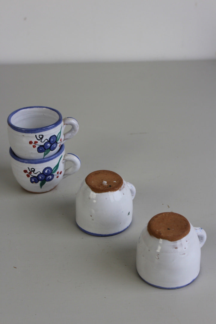 4 Pottery Cups - Kernow Furniture