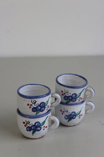 4 Pottery Cups - Kernow Furniture