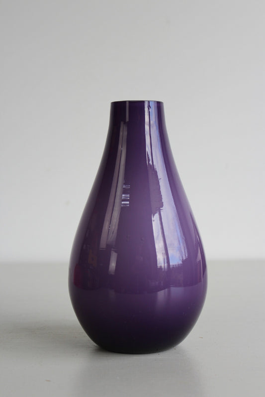 Retro Holmegaard Purple Glass Vase - Kernow Furniture
