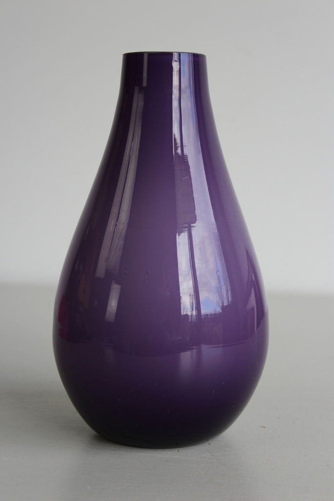 Retro Holmegaard Purple Glass Vase - Kernow Furniture